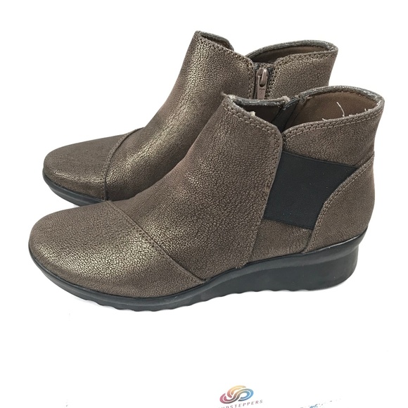 clarks cloudsteppers wedge ankle boots